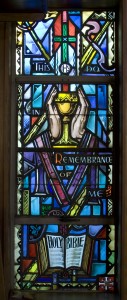 Stained glass window from Sherman Avenue building Stained Glass Window - Holy Communion